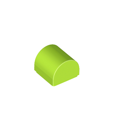 Lime Slope, Curved 1 x 1 x 2/3 Double