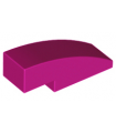 Magenta Slope, Curved 3 x 1 No Studs