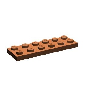 Reddish Brown Plate 2 x 6