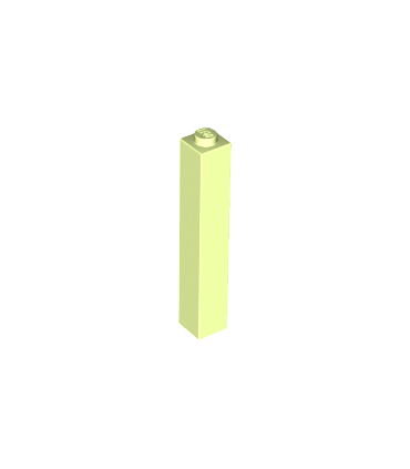 Yellowish Green Brick 1 x 1 x 5 - Solid Stud