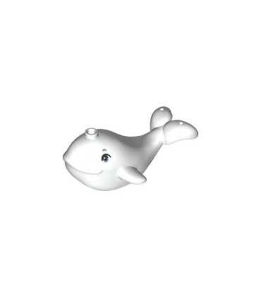 White Whale with Sand Blue Eyes Pattern
