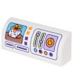 White Slope, Curved 1 x 4 x 1 1/3 with Printer Display with Portrait of Cat, Buttons and Slides Pattern (Sticker) - Set 41305