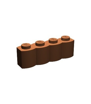 Reddish Brown Brick, Modified 1 x 4 Log