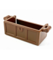 Reddish Brown Container, Treasure Chest Bottom with Slots in Back