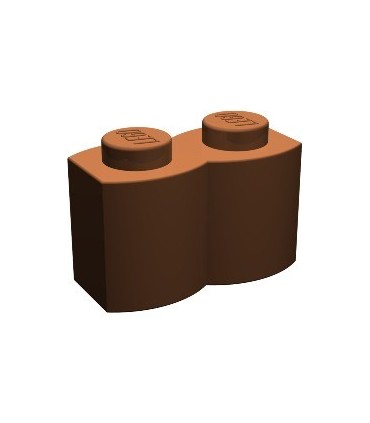 Reddish Brown Brick, Modified 1 x 2 Log