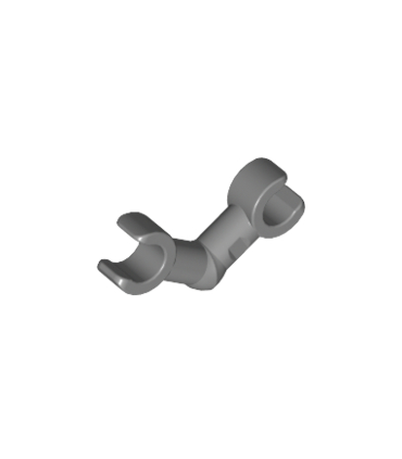 Dark Bluish Gray Arm Skeleton, Bent with Clips (Horizontal Grip)