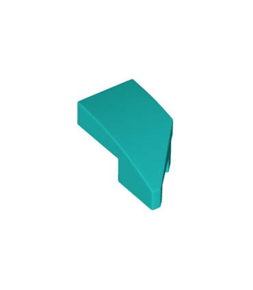 Dark Turquoise Wedge 2 x 1 x 2/3 Left