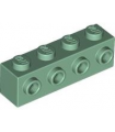 Sand Green Brick, Modified 1 x 4 with Studs on Side