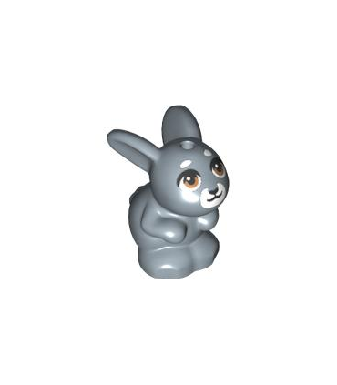 Sand Blue Bunny / Rabbit, Friends, Sitting with Medium Nougat Eyes, Black Nose and Mouth, and White Muzzle Pattern