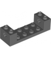 Dark Bluish Gray Technic, Brick 2 x 6 x 1 1/3 with Axle Holes and Bottom Stud Holders