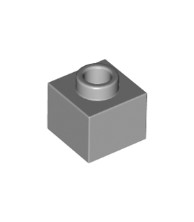 Light Bluish Gray Brick, Modified 1 x 1 x 2/3 with Open Stud