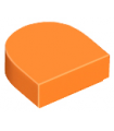 Orange Tile, Round 1 x 1 Half Circle Extended