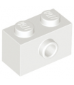 White Brick, Modified 1 x 2 with Stud on Side