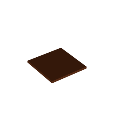Reddish Brown Tile 6 x 6 with Bottom Tubes