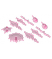 Trans-Dark Pink Power Bursts, 10 in Bag (Multipack)