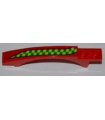 Red Slope, Curved 8 x 1 x 1 2/3 with Arch with Lime and Green Checkered Stripe Pattern Model Right Side (Sticker) - Set 7967