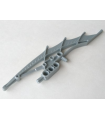 Pearl Light Gray Bionicle Weapon Shield Half Ribbed Narrow