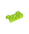 Lime Vehicle, Mudguard 2 x 4 with Arch Studded with Hole