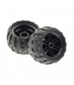 Black Wheel 30.4mm D. x 20mm w/ No Pin Holes and Reinforced Rim w/ Black Tire 43.2mm D. x 26mm Balloon Small (56145-61481)