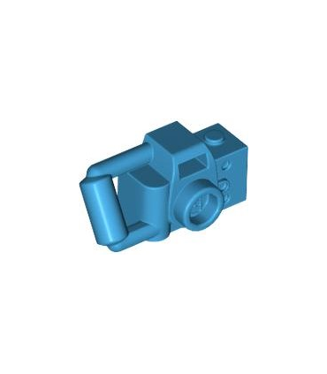 Dark Azure Minifigure, Utensil Camera Handheld Style with Extended Bar Handle