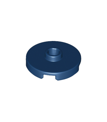 Dark Blue Tile, Round 2 x 2 with Open Stud