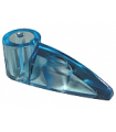 Trans-Medium Blue Bionicle 1 x 3 Tooth with Axle Hole