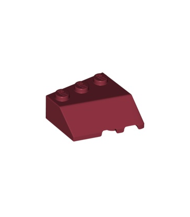 Dark Red Wedge 3 x 3 Sloped Left