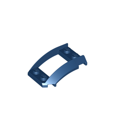 Dark Blue Wedge 4 x 3 Open with Cutout and 4 Studs
