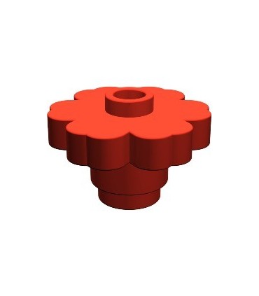 Red Plant Flower 2 x 2 - Solid Stud
