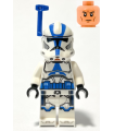 Clone Trooper Officer, 501st Legion (Phase 2) - White Arms, Blue Rangefinder, Nougat Head, Helmet with Holes