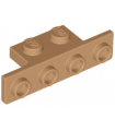 Medium Nougat Bracket 1 x 2 - 1 x 4 with Two Rounded Corners at the Bottom