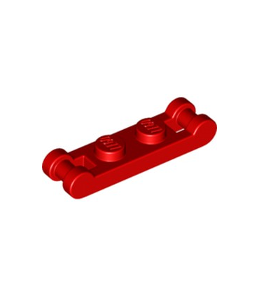 Red Plate, Modified 1 x 2 with Bar Handles on Ends