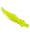 Trans-Neon Green Minifigure, Weapon Sword Curved Blade with Bar