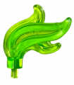 Trans-Bright Green Minifigure, Plume Feather Triple Compact / Flame / Water