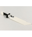 White Minifigure, Weapon Sword with Skull Pommel with Molded Black Hilt (Ninjago Ivory Blade of Deliverance)