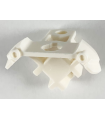 White Minifigure Armor Shoulder Pads with Scabbard for 2 Katanas and Bar Hole
