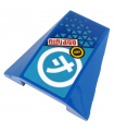 Blue Wedge 4 x 4 Triple Curved No Studs Red 'ninjago', White Ninjago J Symbol  Face on Yellow (Sticker)
