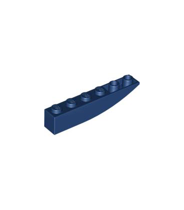 Dark Blue Slope, Curved 6 x 1 Inverted