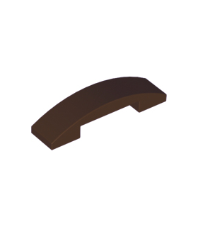 Dark Brown Slope, Curved 4 x 1 x 2/3 Double