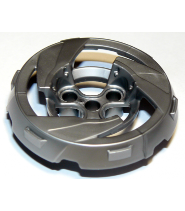 Flat Silver Wheel Cover 3 Mag Spoke with 4 Pin Holes