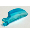 Trans-Light Blue Barb / Claw / Horn / Tooth with Clip, Curved