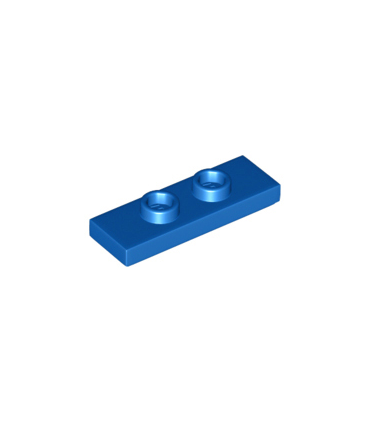 Blue Plate, Modified 1 x 3 with 2 Studs (Double Jumper)