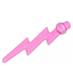 Trans-Dark Pink Wave Angular Single with Bar End (Lightning Bolt)
