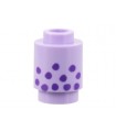 Lavender Brick, Round 1 x 1 Open Stud with Dark Purple Spots Pattern