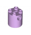 Lavender Brick, Round 2 x 2 x 2 Robot Body - with Bottom Axle Holder x Shape + Orientation