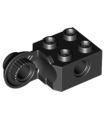Black Technic, Brick Modified 2 x 2 with Pin Hole and Rotation Joint Ball Half Vertical
