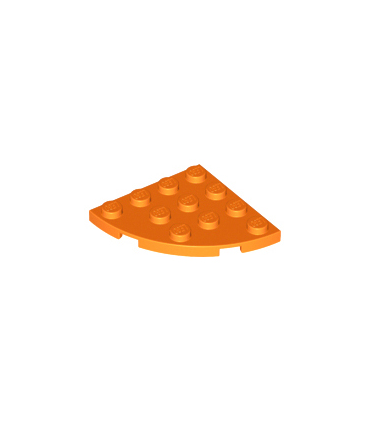 Orange Plate, Round Corner 4 x 4