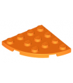 Orange Plate, Round Corner 4 x 4