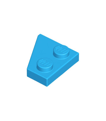 Dark Azure Wedge, Plate 2 x 2 Right
