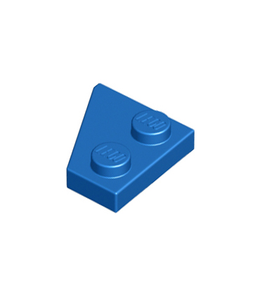 Blue Wedge, Plate 2 x 2 Right